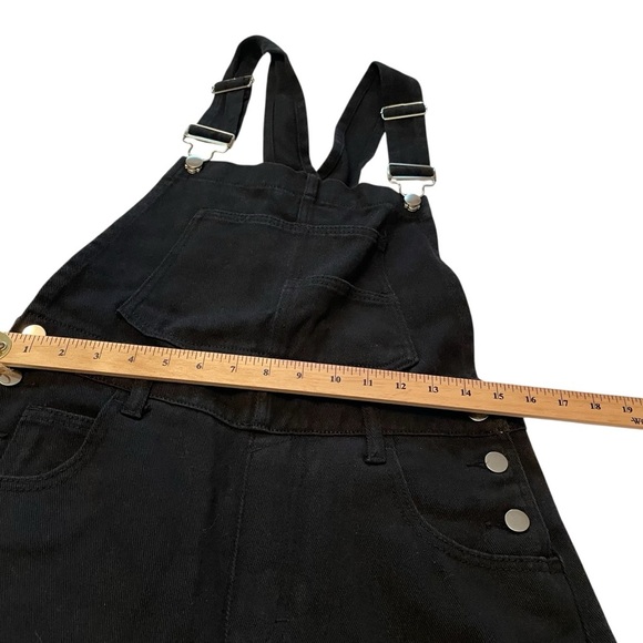 Black  Ladies Denim Overalls - Size Small-Stretch-No Name Tag-Great Condition - Picture 8 of 12